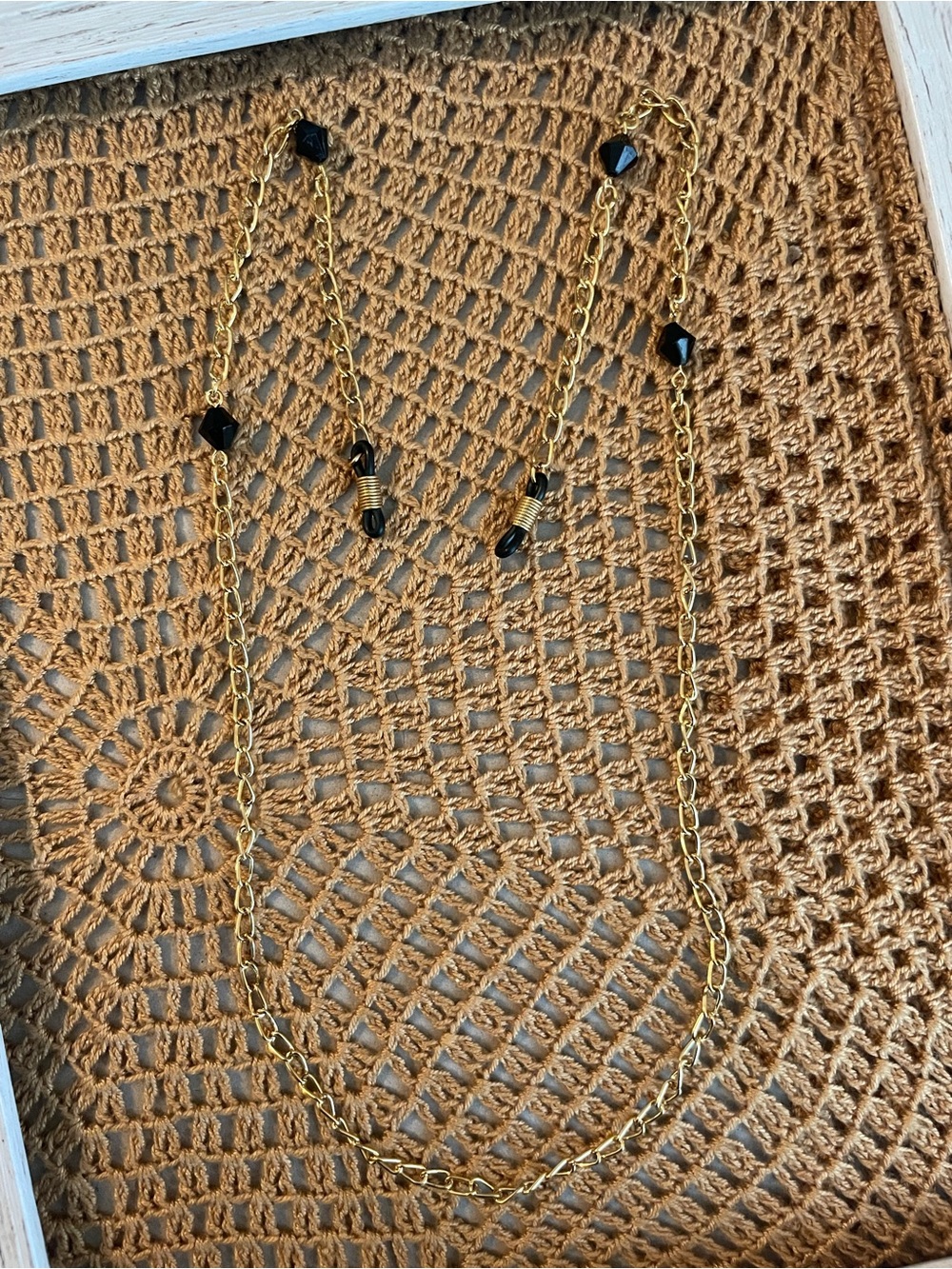 Black and Gold Eyeglass Chain